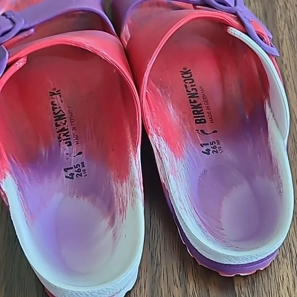 BIRKENSTOCK NIB ARIZONA EVA WATERPROOF WATERMELON PURPLE FOG MULTI 41 - Picture 2 of 5